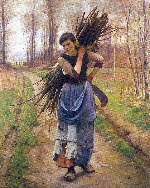 Pearce, Charles Sprague The Woodcutter's Daughter china oil painting image